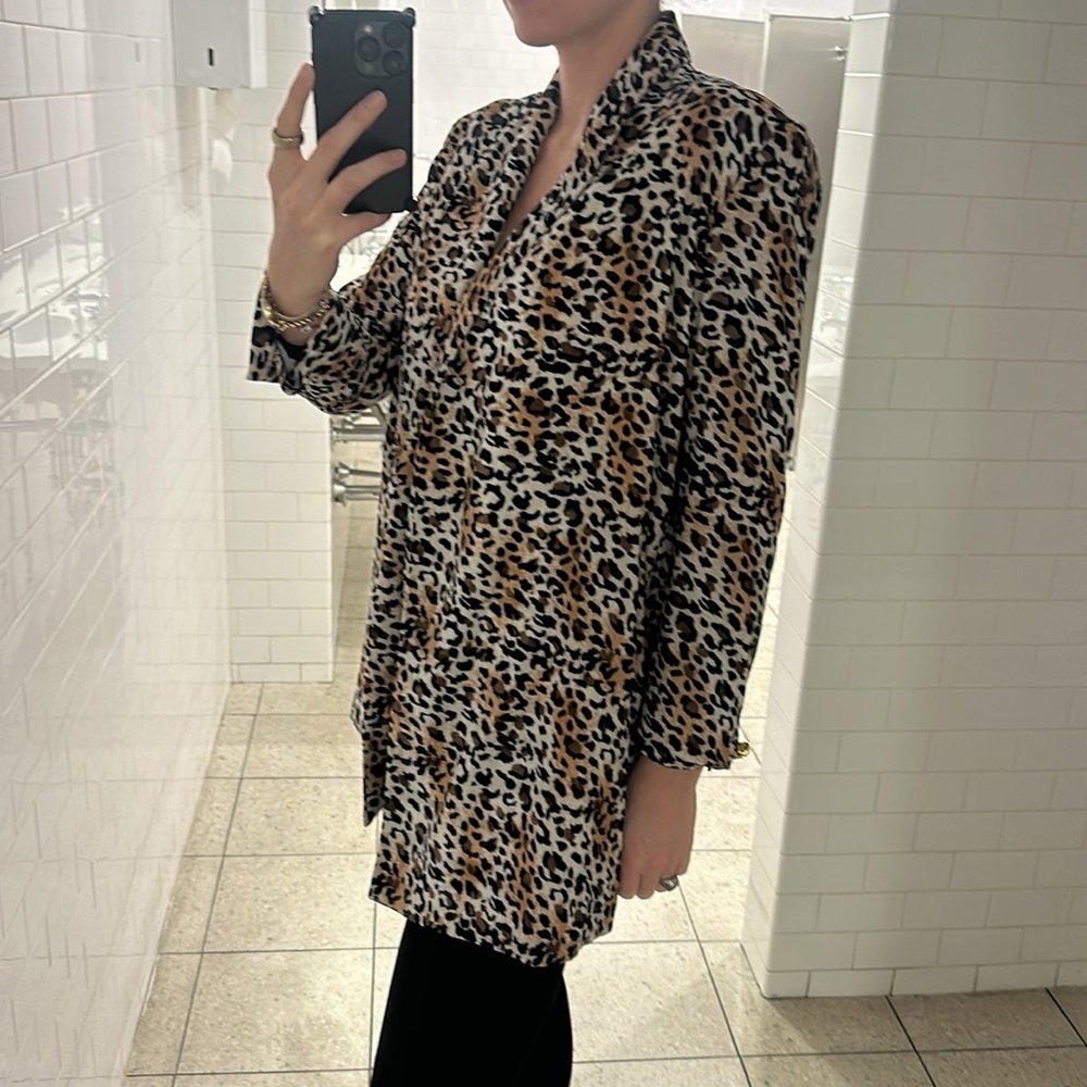 Chic Leopard Print Blazer the Kooples